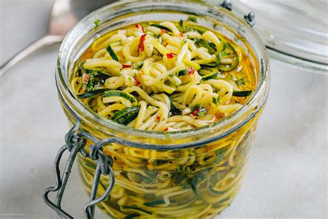 Marinated Zucchini Noodles Recipe – Pickled Zucchini Noodles Recipe — Eatwell101