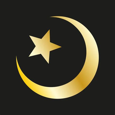 Islam Symbol Gold Crescent And Star Stock Vector Image By ©casejustin 149759200