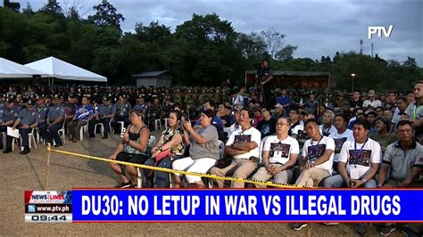 President Duterte No Letup In War Vs Illegal Drugs Video Dailymotion