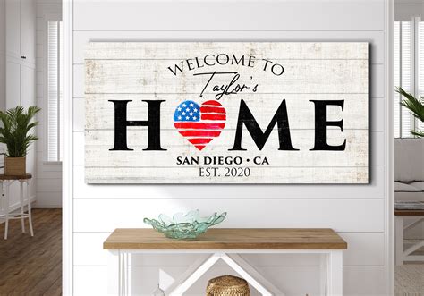 Home Sign With Symbols Custom Home Sign Personalized Huge - Etsy