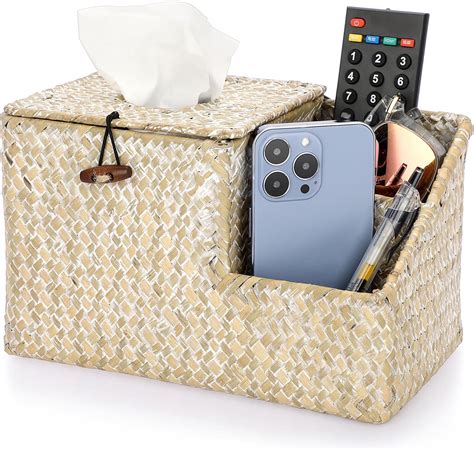 Amazon Sumnacon Tissue Box Cover Square Woven Tissue Box Organizer