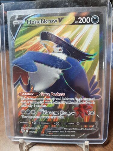 Honchkrow V Swsh Brilliant Stars Full Art Ultra Rare Holo