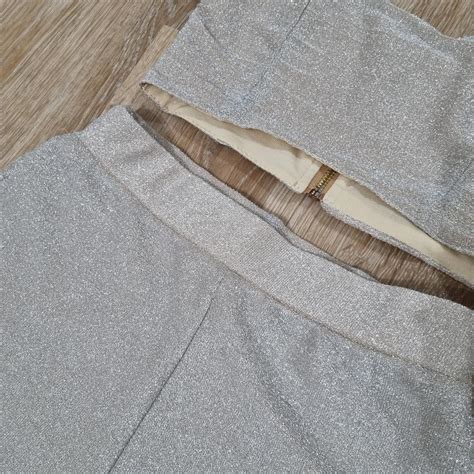 Glitter Nude Cream Beige Coord Flares Crop Depop