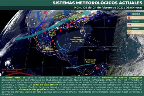 La Jornada El frente frío 31 de extenderá sobre el norte y noreste