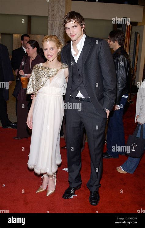 Brittany Murphy and Ashton Kutcher arriving the premiere of " Just ...