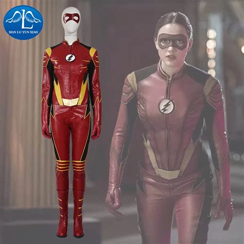 2016 New Arrival Womens The Flash Season 3 Cosplay Jesse Quick Costume Halloween Costumes For