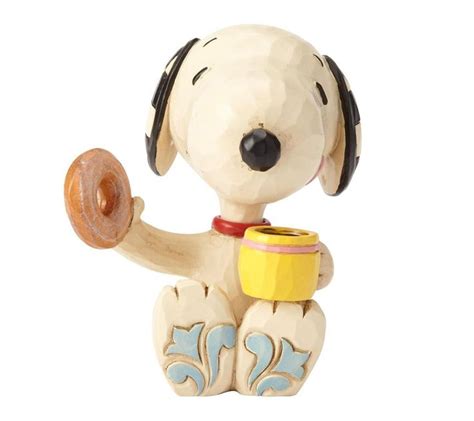 Enesco Peanuts By Jim Shore Snoopy Donut And Cof Fee Mini In