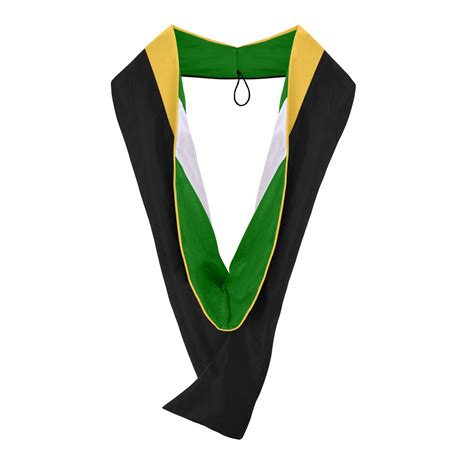 Staff Graduation Hood Ba Math Green Gold