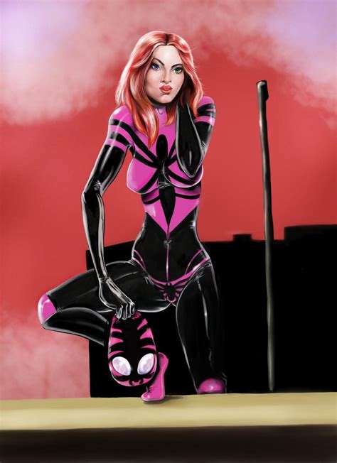 Spidergirl Color Rosa By Kaskajo Deviantart On DeviantART