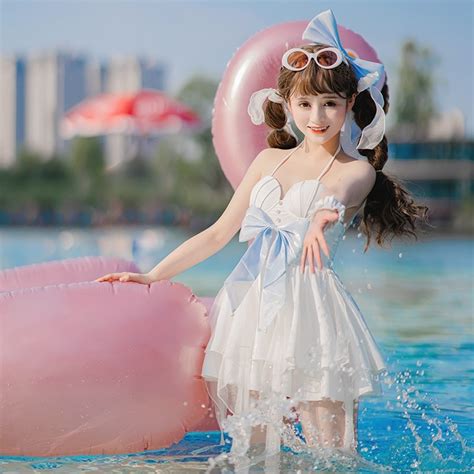 Japanese Lolita Girls Swimsuit Women 2021 Kawaii Anime Bikini Cosplay