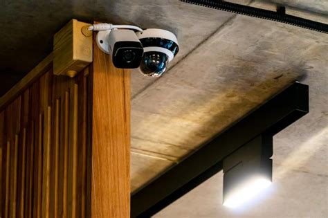 Premium Photo Modern Video Surveillance Cameras With Remote Internet