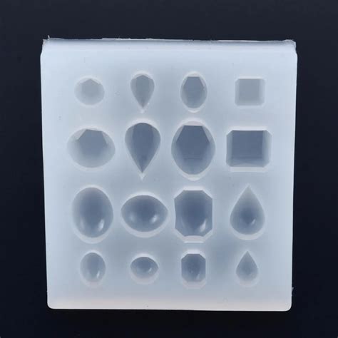 Pc Diy Silicone Mold Resin Jewelry Making Epoxy Pendant Mould Gemstone