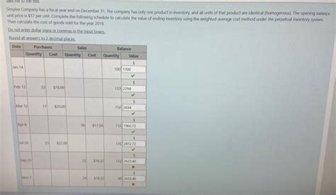 Solved Simplex Compary Has A Fiscal Yoar End On December 31 Chegg