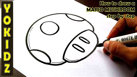 How To Draw A Mario Mushroom Step By Step Youtube