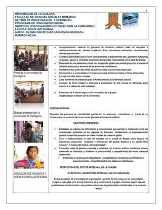 Laboratorio Artesanal Wayuu En La Guajira Para El Mundo Pdf