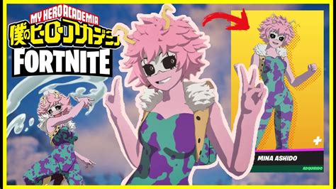 Mais De My Hero Academia No Fortnite Mina Ashido Skin Gameplay Youtube