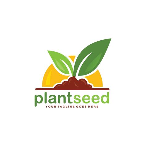 Plant Seed Logo Design Vector Vector Art At Vecteezy