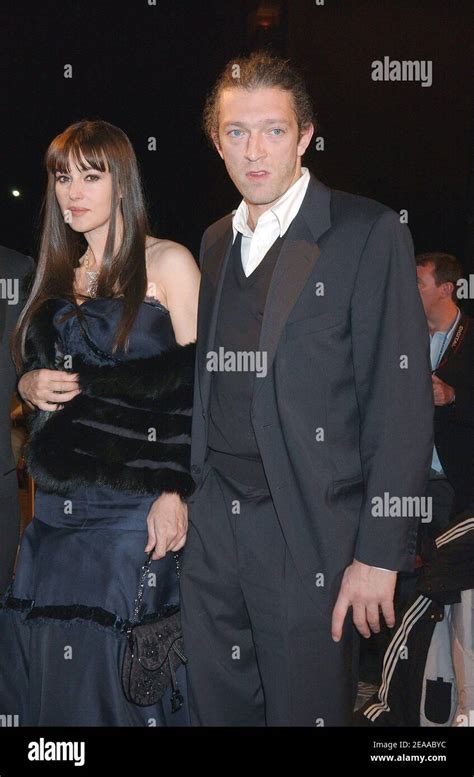 Italian Actress Monica Bellucci And Her Husband French Actor Vincent