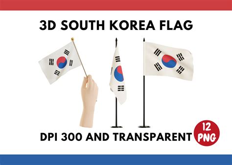 3d Render South Korea Flag Graphic By Arasigner · Creative Fabrica