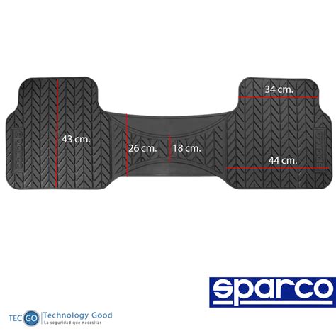 Piso Piezas Sparco Negro Pvc Tapiz Suelo Protector Tecgo