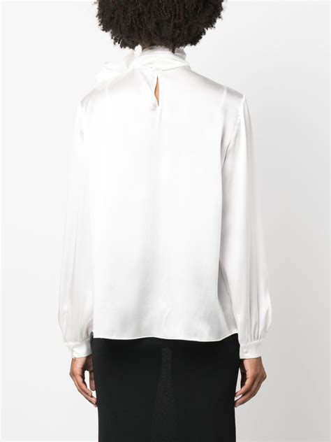 Alberta Ferretti Pussy Bow Collar Blouse Farfetch