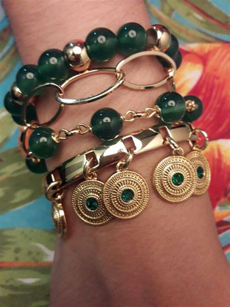 Pulseiras Dluz pedras naturais Ágata verde Handmade Bracelets