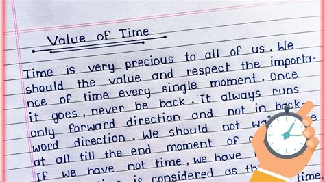 Essay On Value Of Time In English Value Of Time Essay Writing Importance Of Time