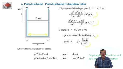 mq  particule dans  puits de potentiel infini youtube