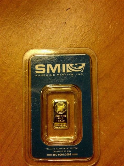 Gram Sunshine Minting Gold Bar In Assay Tamper Evident Pkg