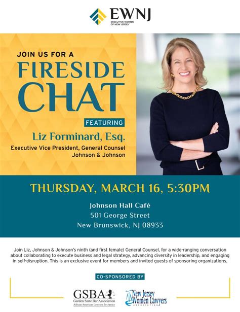 Fireside Chat With Liz Forminard Esq New Jersey Women Lawyers