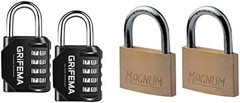 GRIFEMA GA1001 2 Pièces Cadenas Code 4 Chiffres Cadenas de Sécurité