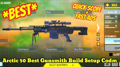 Arctic 50 Best Gunsmith Build Setup Cod Mobile Arctic50 Best