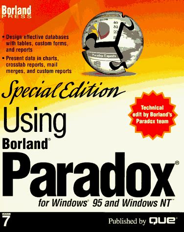 Buy Using PARADOX For Windows 95 Special Edition Special Edition