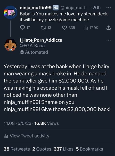 I Hate Porn Addicts On Twitter I Am Proud To Announce I OWN This Thief Who Stole 2 Million