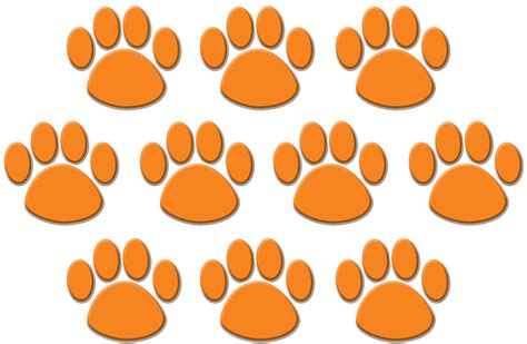 Orange Paw Prints Accents Tcr4649 Teacher Created Resources