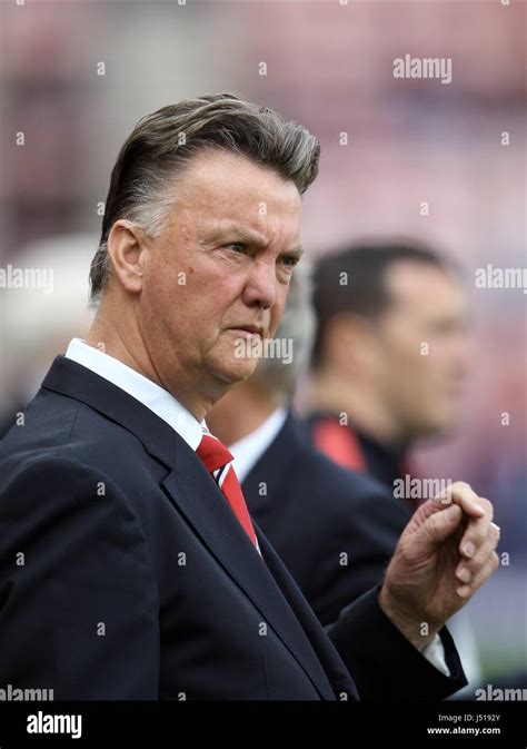 LOUIS VAN GAAL MANCHESTER UNITED FC MANAGER STADIUM OF LIGHT SUNDERLAND ENGLAND 24 August 2014 ...