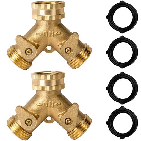 Buy Heavy Duty Brass Y Hose Splitter Pack Garden Hose Way