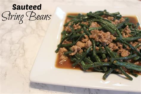 Sauteed String Beans Or Ginisang Sitaw A Thousand Country Roads