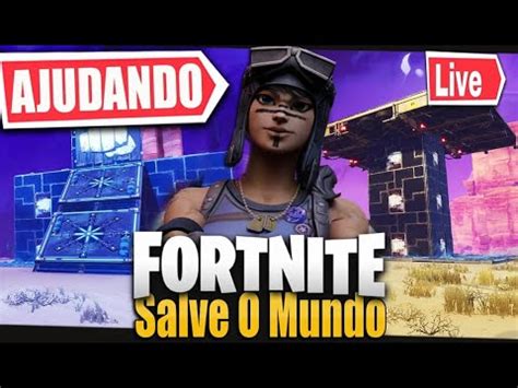 Salve O Mundo Ao Vivo Fortnite Ajudando Rei Mitico Aventura Masmorra