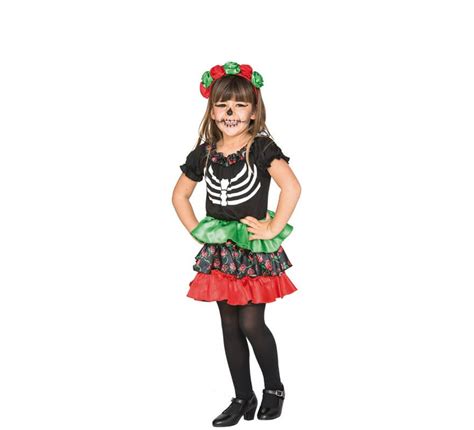 Déguisement de Squelette Dia de los Muertos pour fille et bébé