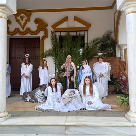 Belen viviente en el colegio Cardenal Spínola de Sanlúcar la Mayor