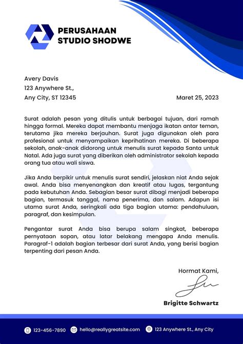 Gratis Contoh Kop Surat Perusahaan Profesional Canva