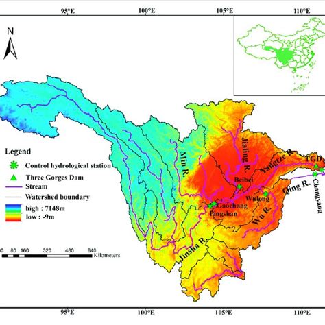 River Systems And Dem Of The Upper Yangtze River Download