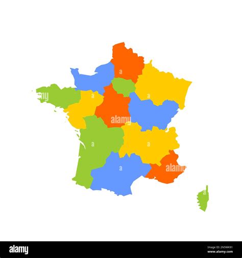 France Political Map Of Administrative Divisions Regions Blank