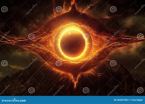 Concept Art Illustration Of All Seeing Eye Of Sauron From Lord Of The