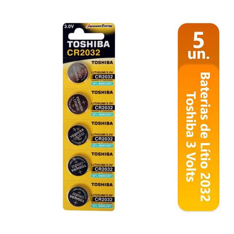 Pilha Bateria de Lítio Toshiba 2032 3 Volts Moeda Pilhas Botão Redonda