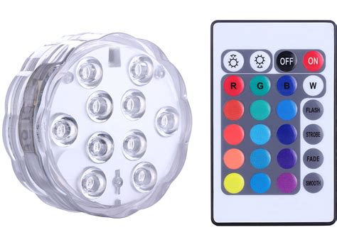 Submersible LED Lights Qoolife Remote Control Battery Powered RGB