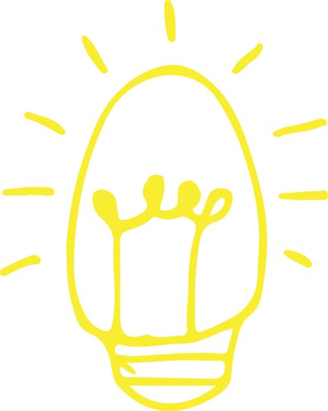 Drawing Light Bulb Icon Sign Symbol Design Png