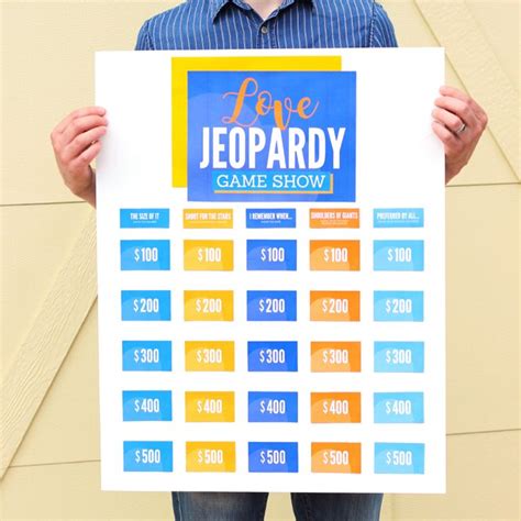 Diy Jeopardy Game For Couples Jeopardy Game Diy Projects For Couples Couple Games