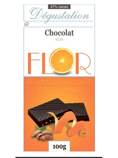 Темный шоколад С миндалем и апельсиновой цедрой Chocolat Noir Flor | отзывы